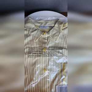 Joan Rivers Classics Collection Stretch Cotton Button Front Mixed Stripe Shirt